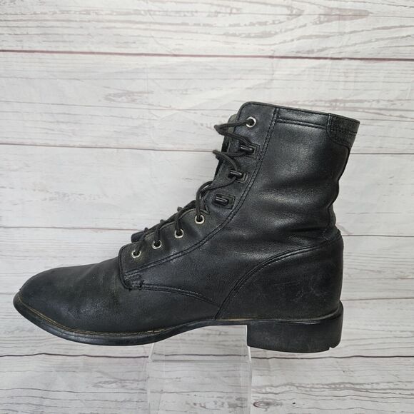 Ariat Heritage Black Leather Lace Up Boots #33501 Women's Size 8 - Picture 9 of 12